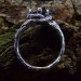Celestial Grace: Gothic Sterling Silver Ring with Deep Blue Sapphire