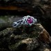 Elegant Gothic Ring with Radiant Ruby Gemstone