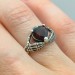 Black Onyx Gothic Ring – Mystical Silver Statement Jewelry