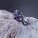 Nature-Inspired Gothic Ring with Amethyst Gemstone