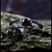 Fiery Gothic Ring with Garnet and Dark Claw Setting