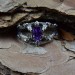 Elegant Gothic Ring with Amethyst Gemstone