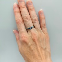 Branch & Leaf Silver Nature Wedding Band for Woman, Woodland Style Unique Promise Ring, Forest Inspired Vintage Style Ring, Fantasy Jewelry