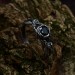 Gothic Ring of Shadows with Black Onyx Gemstone|Unique Floral Magic Wedding Ring for Women