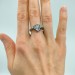 Gothic Silver Ring with Mystical Moonstone