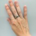 Delicate Braided Twig Engagement Ring – Nature Floral Oxidized Emerald Wedding Jewelry