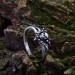 Reaper’s Crown: Gothic Sterling Silver Ring with Skull and Amethysts