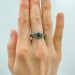 Gothic Ring of Shadows with Black Onyx Gemstone|Unique Floral Magic Wedding Ring for Women