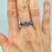 Twilight Bloom: Sterling Silver Ring with a Radiant Amethyst