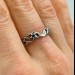 Crescent Moon Gothic Ring with Intricate Woven Band