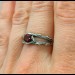 Fiery Gothic Ring with Garnet and Dark Claw Setting