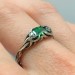 Handcrafted Silver Ring Featuring a Radiant Emerald