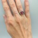 Heart-Shaped Ruby Ring - Gothic Charm in Dark Silver