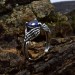Gothic Silver Ring with Deep Blue Sapphire – Dark Elegance