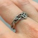 Gothic Silver Ring with Intricate Root-Inspired Design