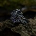 Gothic Amethyst Ring with Enchanted Mushroom Motif