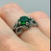 Embrace of the Night: Gothic Sterling Silver Ring with Deep Sapphire