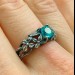 Majestic Dragon Ring with Blue Topaz Gemstone