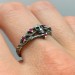 Crown of Shadows: Gothic Sterling Silver Ring with Skull and Amethysts