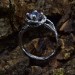 Gothic Nature-Inspired Ring with Mystic Topaz|Unique Gothic Dark Engagement Ring 