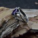 Elegant Gothic Ring with Amethyst Gemstone