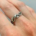 Gothic Garnet Ring with Twisting Nature Motif