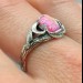 Gothic Moonstone Ring with Elegant Swirling Design