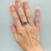 Handcrafted Silver Ring Featuring a Radiant Emerald