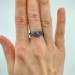 Silver Gothic Ring Adorned with Radiant Amethyst