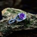Ethereal Fairy Witchy Wedding Band - Dark Aesthetic Forest Ring