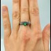 Forest Crown: Gothic Sterling Silver Ring with Emerald Gemstone