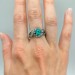 Stunning Aquamarine Ring with Intricate Gothic Silver Design