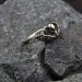 Gothic Silver Ring with Skull Motif