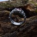 Bold Gothic Ring with Interwoven Chains and Garnet