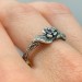 Delicate Gothic Ring with Amethyst Details