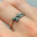 Delicate Gothic Ring with Pinecone Design
