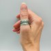 Timeless Symbol: Sterling Silver Open Ring with Engraved Runes
