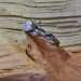 Elegant Gothic Ring with White Topaz Gemstone