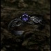 Enchanted Bloom: Gothic Sterling Silver Ring with Amethyst Accent
