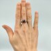 Handcrafted Silver Ring Featuring a Fiery Garnet