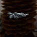 Silver Pinecone Ring with Forest Motif