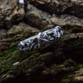 Handcrafted Silver Ring with Detailed Natural Motifs