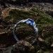 Wave of Midnight: Gothic Sterling Silver Ring with a Sapphire Gemstone
