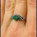 Forest Crown: Gothic Sterling Silver Ring with Emerald Gemstone