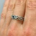Celtic-Inspired Gothic Ring with Sapphire