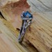 Elegant Gothic Ring with Aquamarine Gemstone