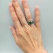 Intricate Silver Ring with Sapphire Gemstone