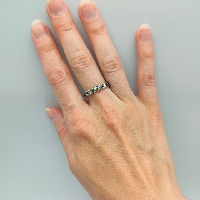 Vine of Eternity: Gothic Sterling Silver Band Ring