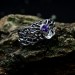 Celestial Amethyst Silver Ring with Garnet Accents
