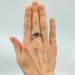 Bold Gothic Ring with Fiery Garnet Gemstone